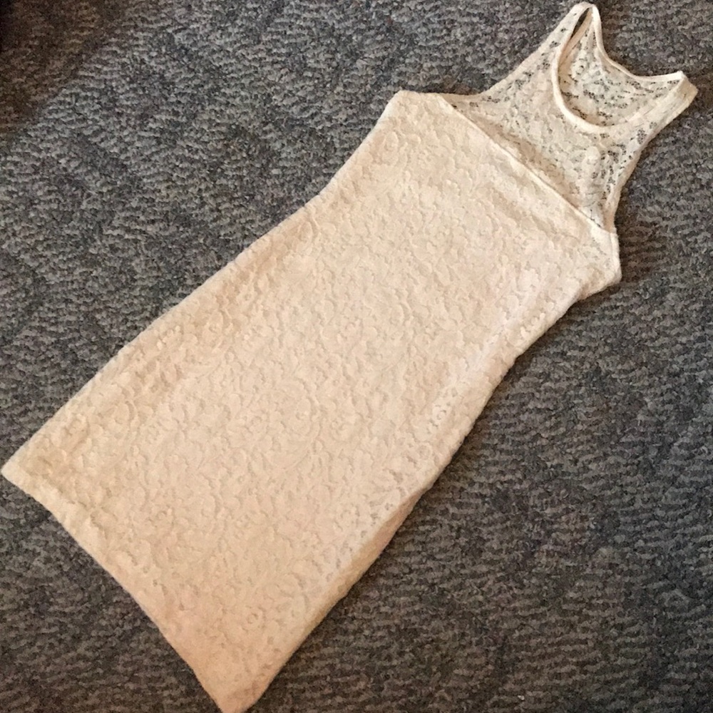 LACE BODY-CON MINI DRESS